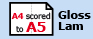 A4 scored to A5 Gloss Lam